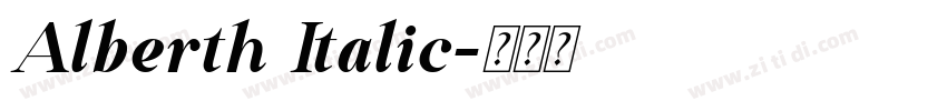 Alberth Italic字体转换